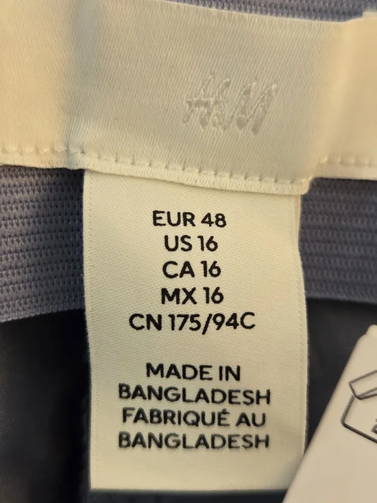 H&M Pale Blue Tailored Ankle Panta Size 16 - Picture 6 of 8